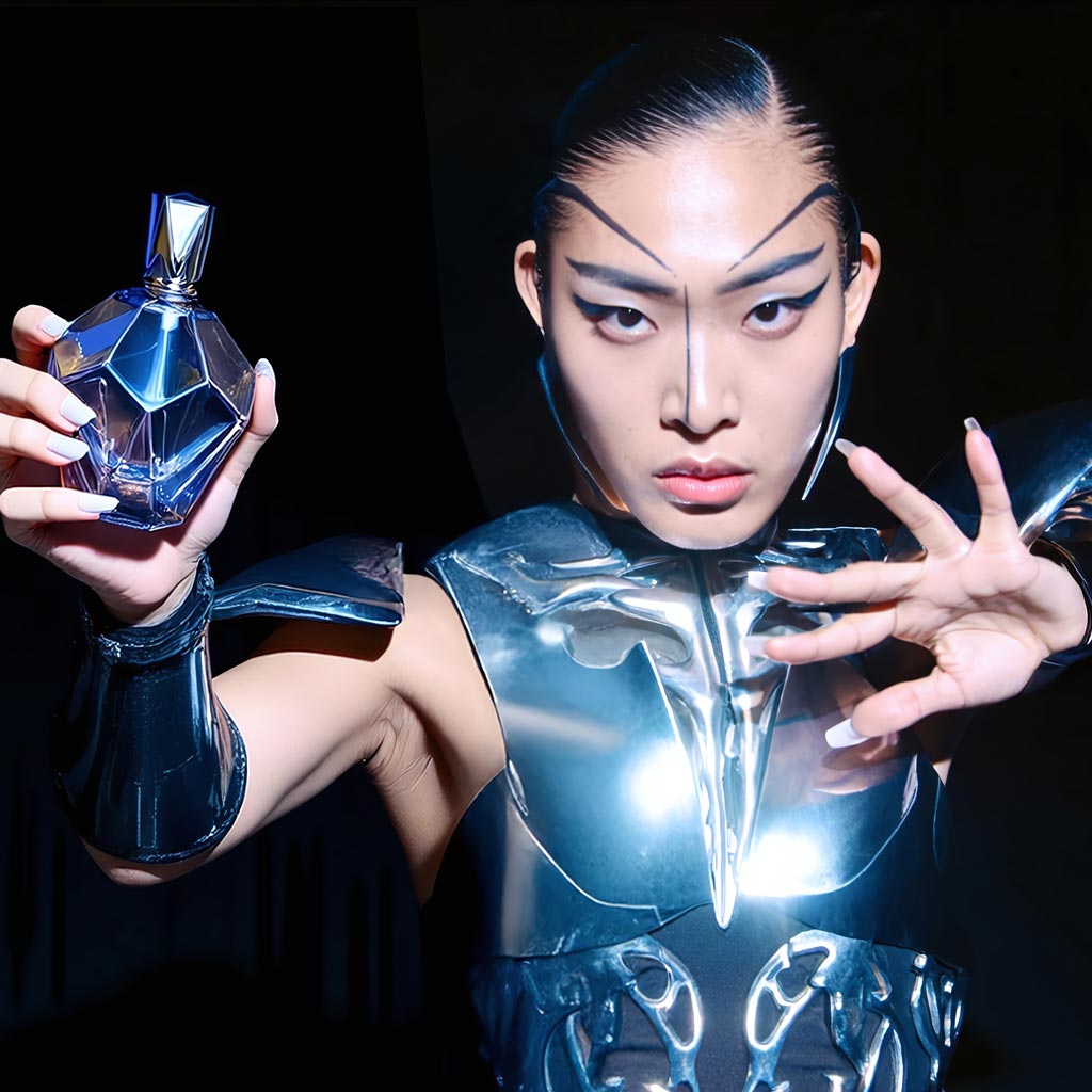 AI video production luxury perfume brand