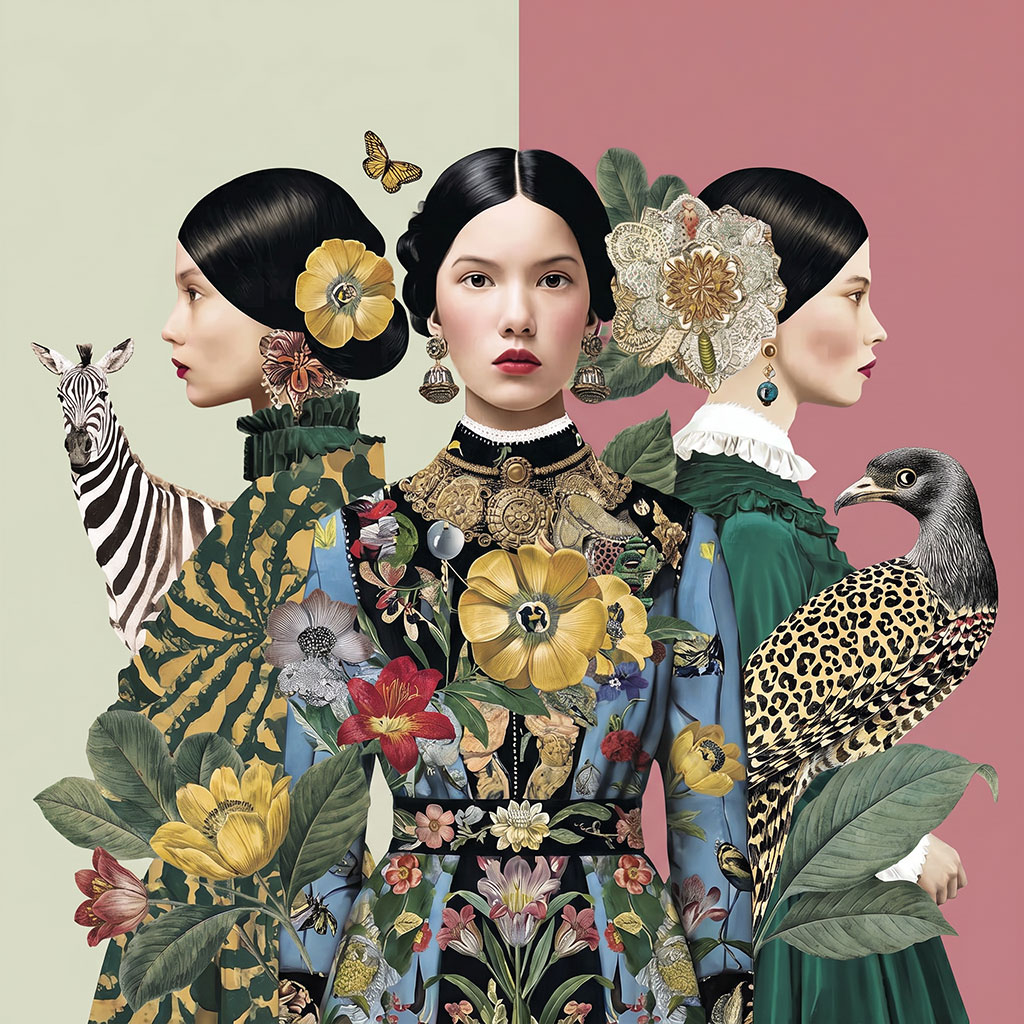 AI fashion collage video