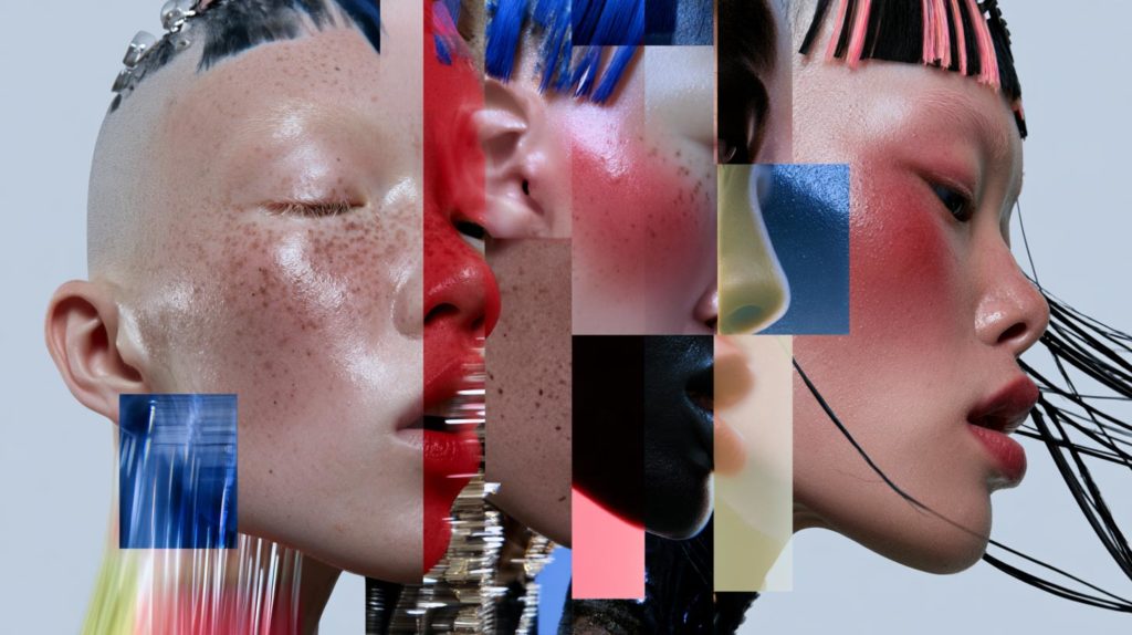 AI Beauty Advertising Collage Artist